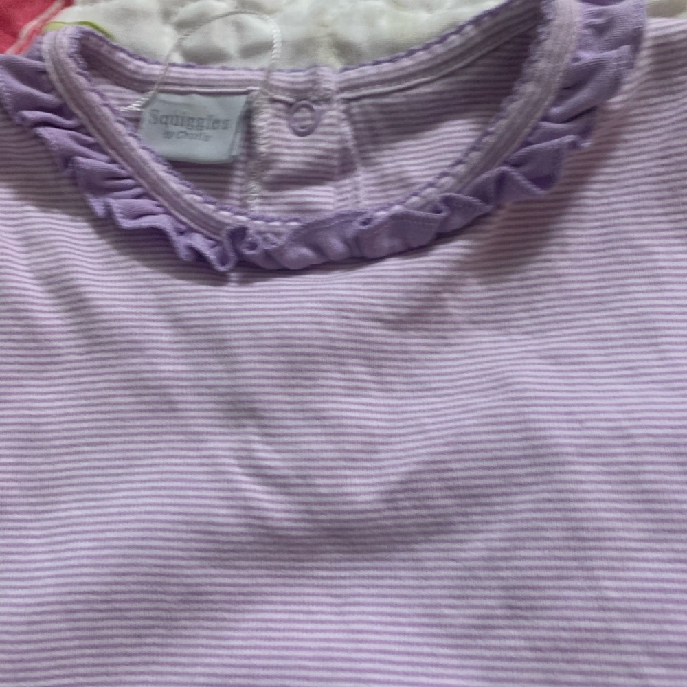 Squiggles by Charlie Purple Striped Top